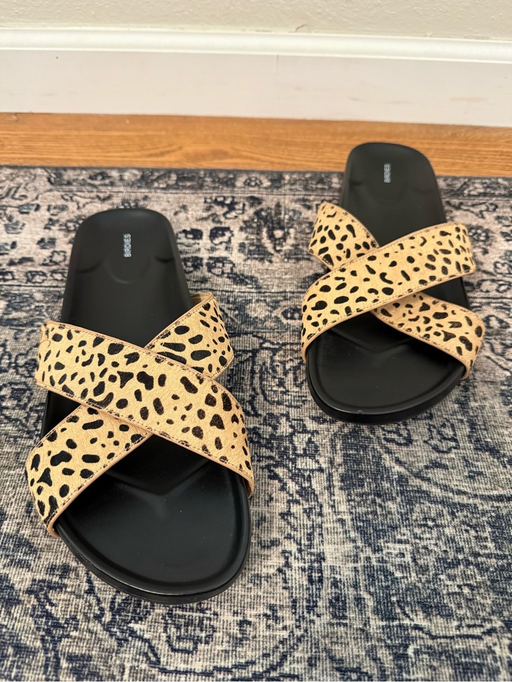 Birdies Women’s 12 Robin Cheetah Leopard Slides Criss Cross
